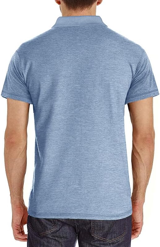 SEGANUP Men's Fashion Polo Shirts Short Sleeve Casual Cotton Golf Shirts Moisture Wicking Polo Shirt with Pocket