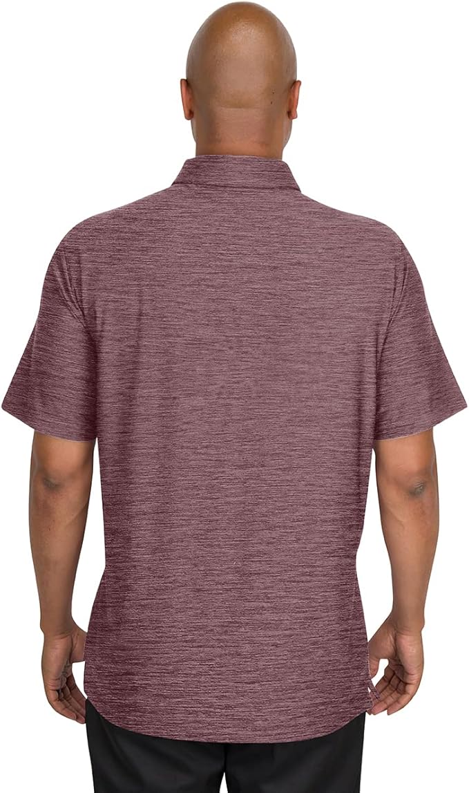 Three Sixty Six Golf Shirts for Men - Dry Fit Short-Sleeve Polo, Athletic Casual Collared T-Shirt