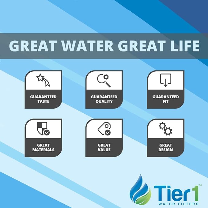 Tier1 5 Micron 10 Inch x 2.5 Inch | 4-Pack Whole House Carbon Block Water Filter Replacement Cartridge | Compatible with Pentek EP-10, 42-34373, 155531-43, CB-25-1005, MAXETW-975, Home Water Filter