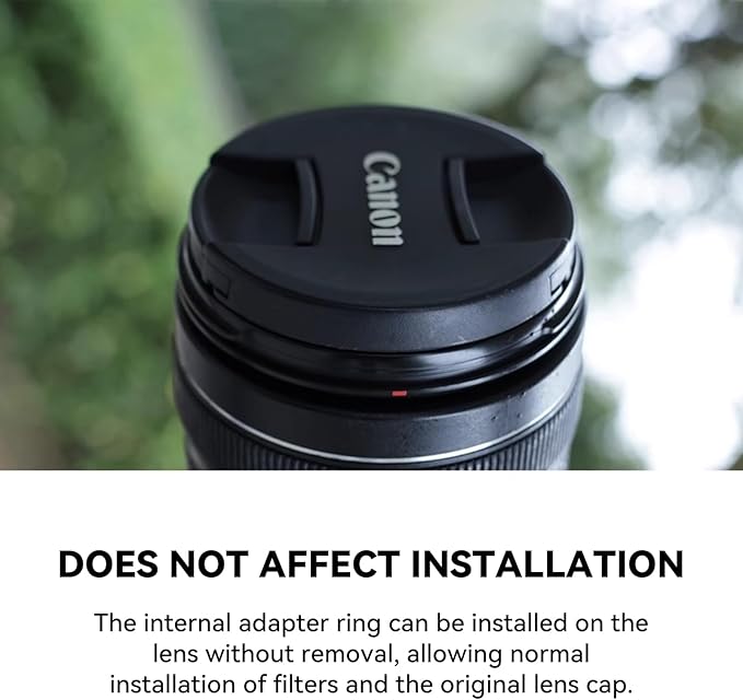 Kase 82mm Magnetic Adapter Ring, Aviation Aluminum 0.5s Snap-On Frame for CPL/ND/UV Filters, No Light Leak & Vignette, Ultra-Thin Stackable for DSLR Mirrorless Wide-Angle Vlog