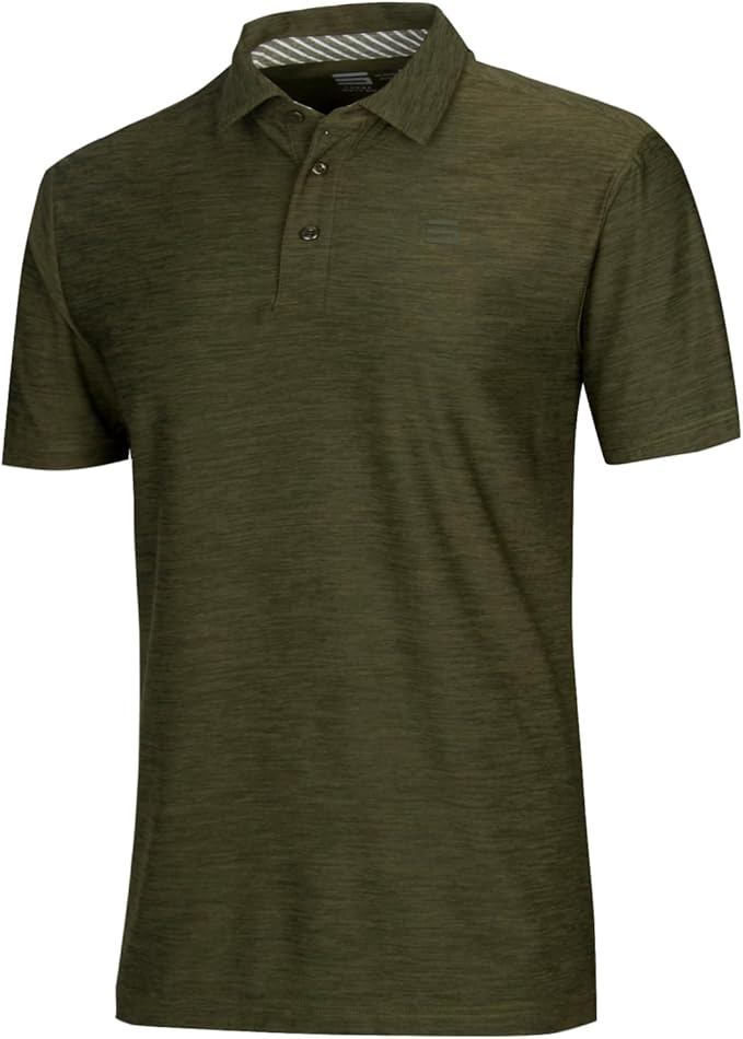 Three Sixty Six Golf Shirts for Men - Dry Fit Short-Sleeve Polo, Athletic Casual Collared T-Shirt