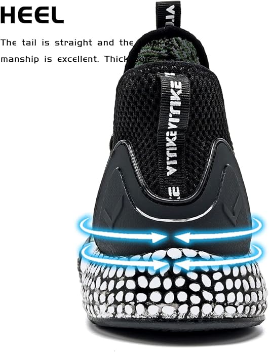 WETIKE Boy's Shoes Mesh Slip on Lightweight Running Sneakers