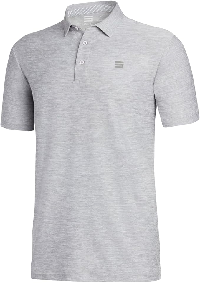 Three Sixty Six Golf Shirts for Men - Dry Fit Short-Sleeve Polo, Athletic Casual Collared T-Shirt