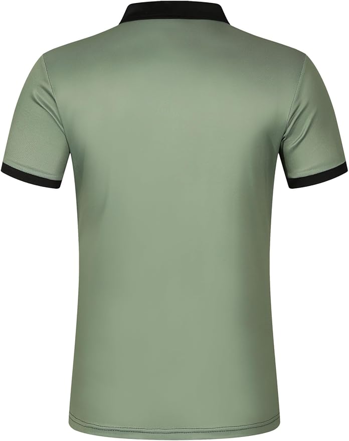Men's Casual Polo Shirts Short Sleeve Fashion Golf Shirt Classic Striped Slim Fit T-Shirts