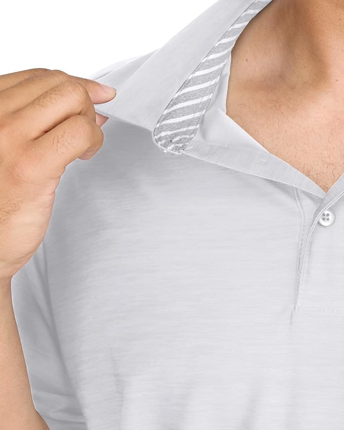 Three Sixty Six Golf Shirts for Men - Dry Fit Short-Sleeve Polo, Athletic Casual Collared T-Shirt