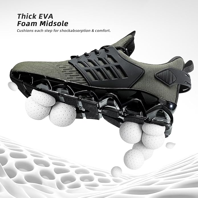 Mens Slip on Walking Running Shoes Blade Tennis Casual Fashion Sneakers Comfort Non Slip Work Sport Athletic Trainer
