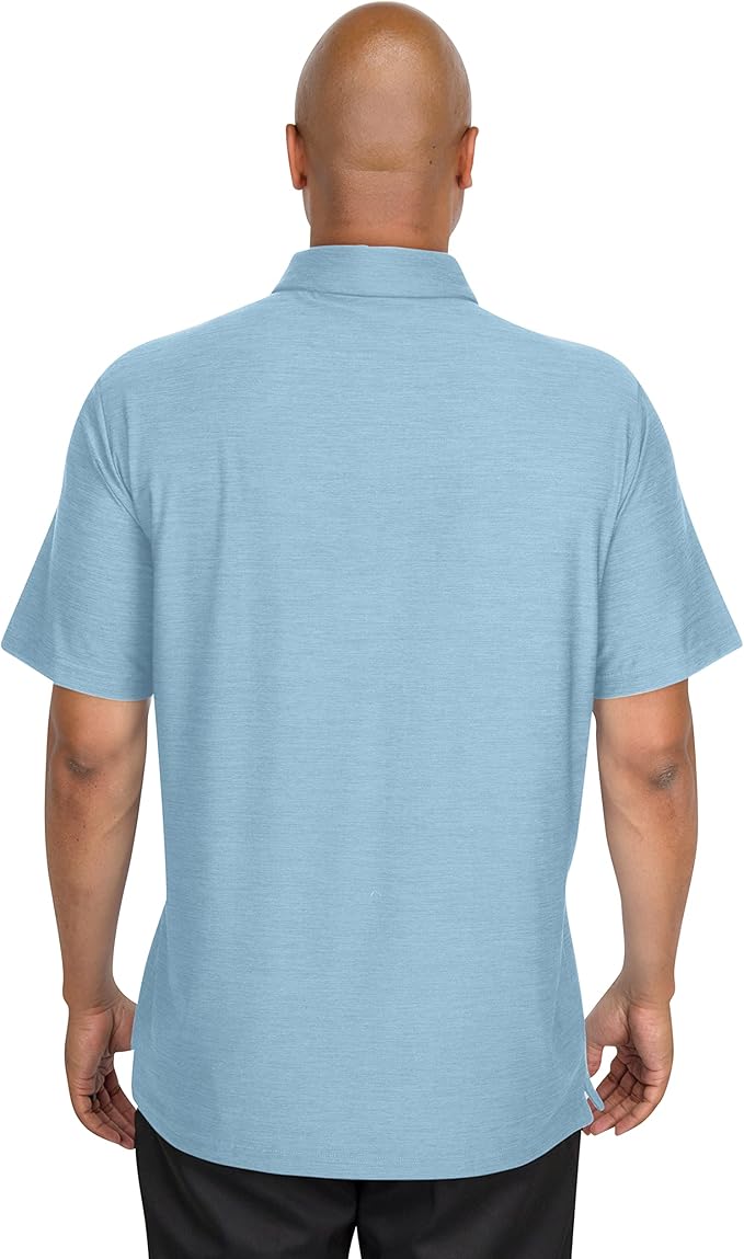 Three Sixty Six Golf Shirts for Men - Dry Fit Short-Sleeve Polo, Athletic Casual Collared T-Shirt