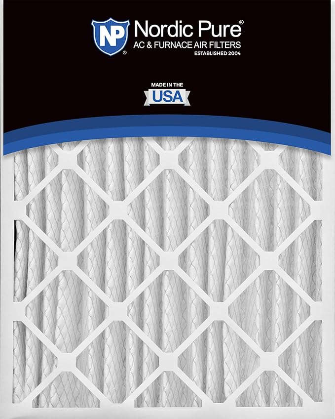 Nordic Pure 16x25x4 (Actual Size: 15 1/2 x 24 1/2 x 3 5/8) Pleated MERV 15 Air Filters 2 Pack