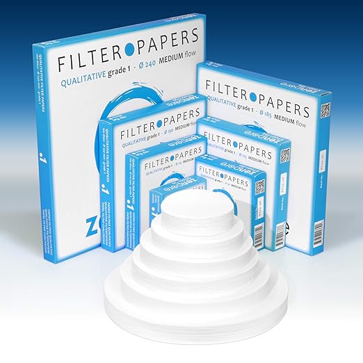 Filter Paper 7 cm Lab Qualitative Filter Paper for Chemistry, Standard Qualitative Grade 1-Medium Flow 70mm(100 Discs)