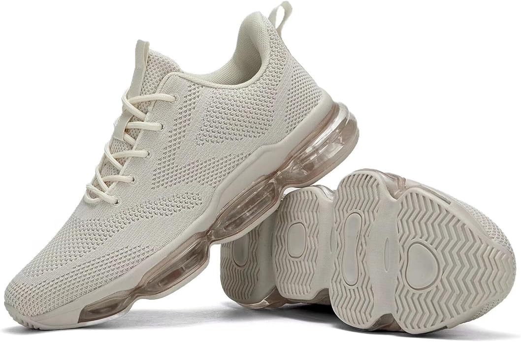 Mens Running Shoes Air Low Top Comfort Walking Lace Up Sneakers Breathable Fashion Tennis Sport Gym Fitness Cross Trainers