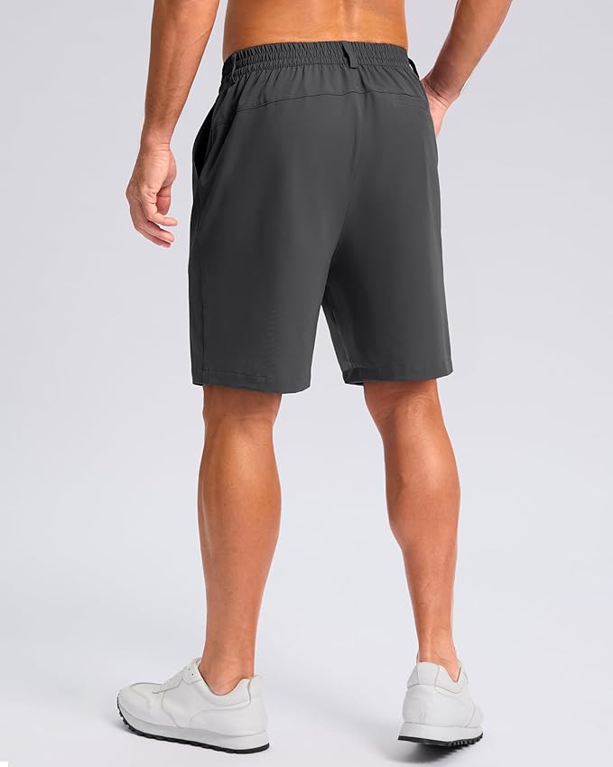 Pudolla Men's Casual Shorts 7"/9" Lightweight Golf Shorts with 3 Pockets Stretch Quick Dry Comfy Work Shorts
