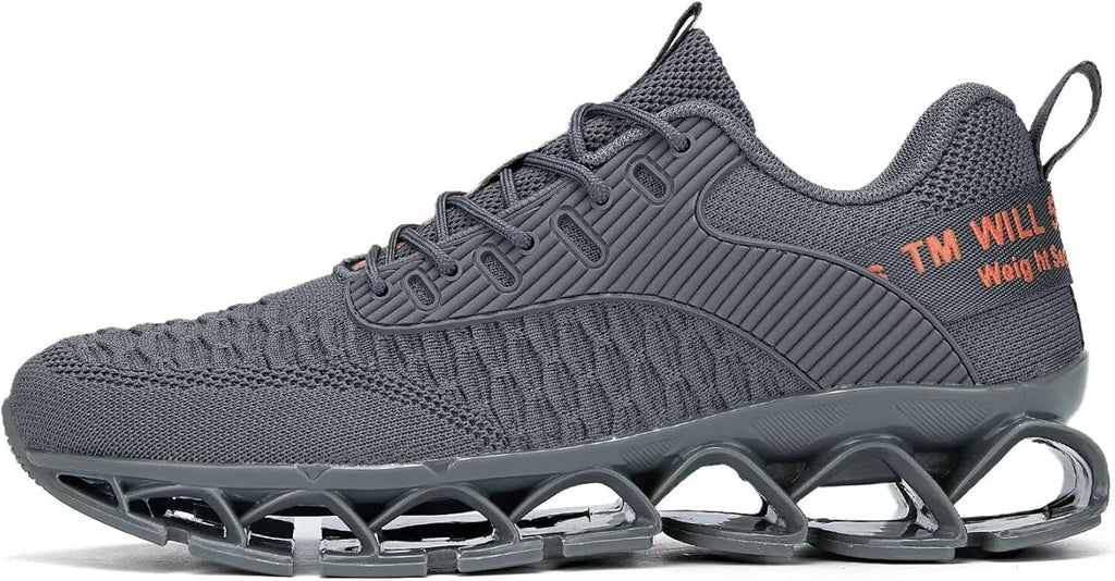 Vooncosir Men's Fashion Sneakers Breathable Mesh Running Shoes Blade Non Slip Soft Sole Casual Athletic Walking Shoes