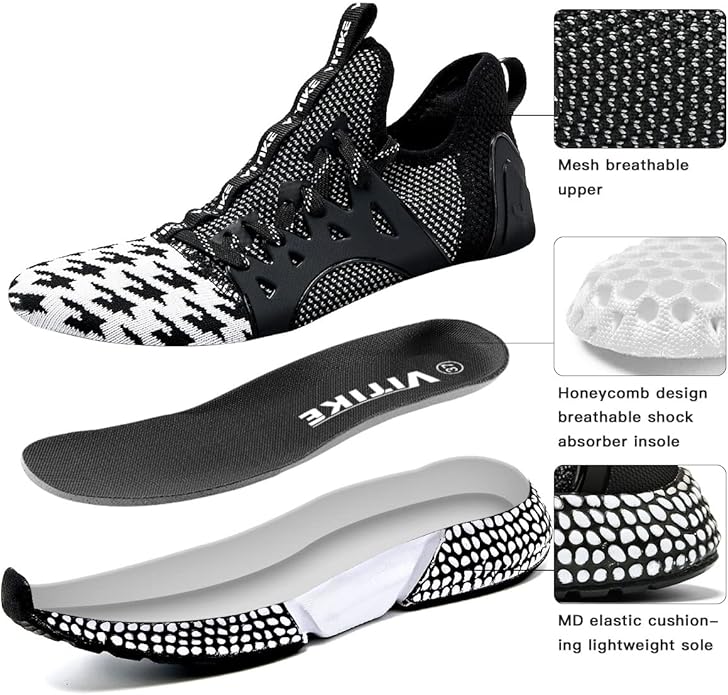 WETIKE Boy's Shoes Mesh Slip on Lightweight Running Sneakers