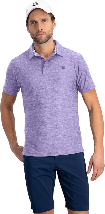 Three Sixty Six Golf Shirts for Men - Dry Fit Short-Sleeve Polo, Athletic Casual Collared T-Shirt