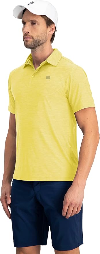 Three Sixty Six Golf Shirts for Men - Dry Fit Short-Sleeve Polo, Athletic Casual Collared T-Shirt