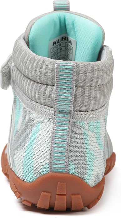 KUBUA Kids High Top Barefoot Shoes Boys Girls Minimalist Sneakers Lightweight Comfort Zero Drop Shoes Toddler Little Big Kid