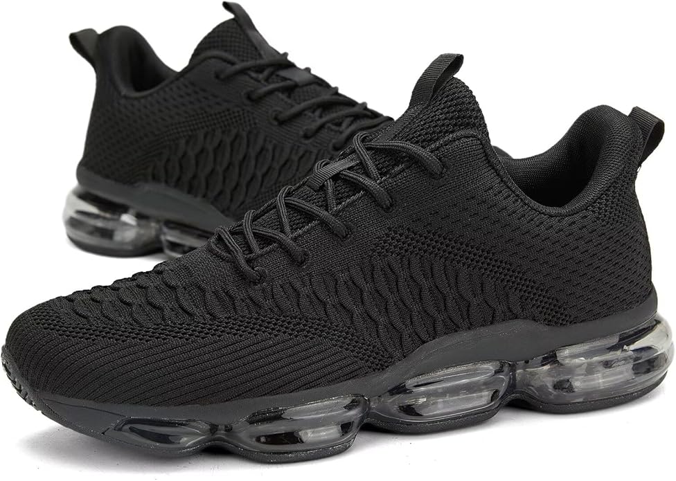 Men's Air Cushion Running Shoes Breathable Tennis Fashion Sneakers Non Slip Workout Casual Sport Shoes Gym Training Comfortable Walking Shoes