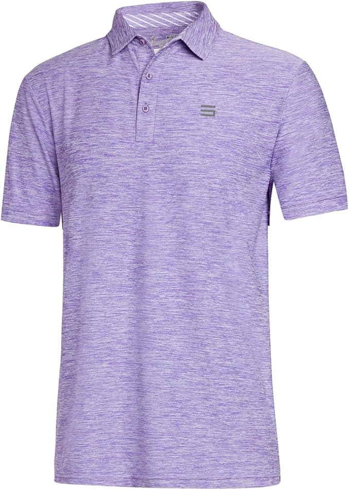 Three Sixty Six Golf Shirts for Men - Dry Fit Short-Sleeve Polo, Athletic Casual Collared T-Shirt