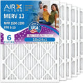 AIRX FILTERS WICKED CLEAN AIR. 18x24x1 Air Filter MERV 13 Electrostatic Pleated Air Conditioner Filter 6 Pack HVAC AC Furnace Filters