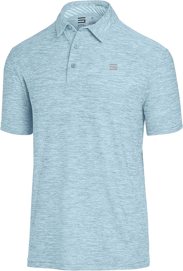 Three Sixty Six Golf Shirts for Men - Dry Fit Short-Sleeve Polo, Athletic Casual Collared T-Shirt