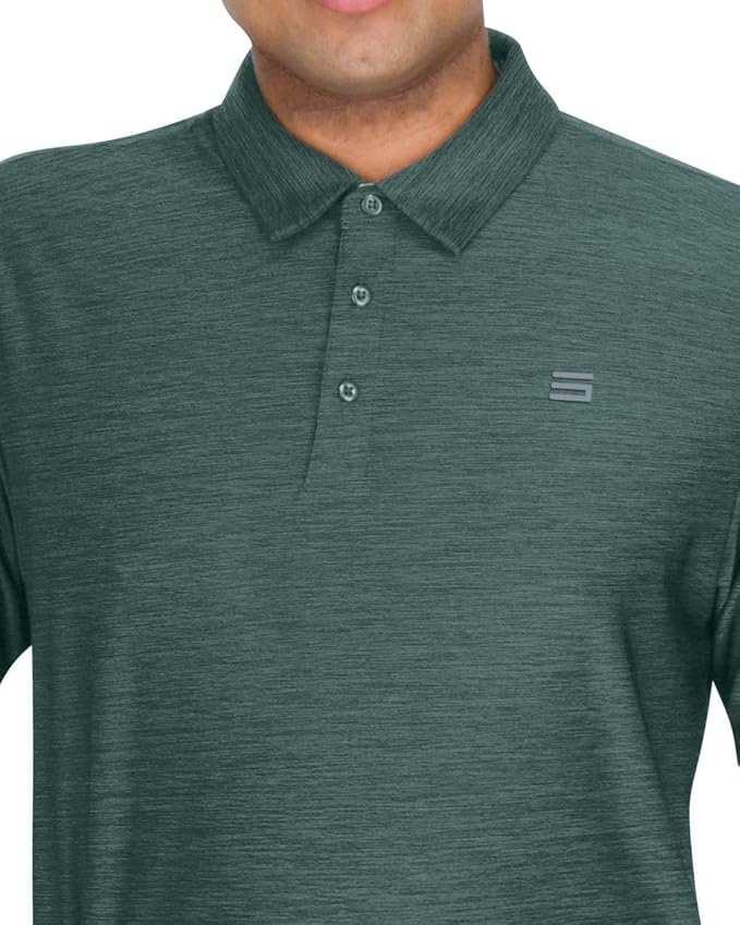 Three Sixty Six Golf Shirts for Men - Dry Fit Short-Sleeve Polo, Athletic Casual Collared T-Shirt