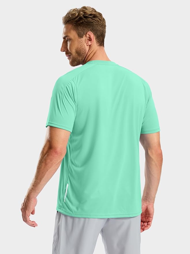 Pudolla Men's Workout Running T-Shirts Lightweight Quick Dry Athletic Gym Shirts for Men Short Sleeve Sport Tee Tops