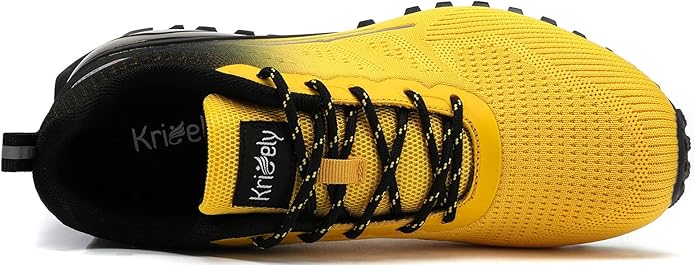 Kricely Men's Trail Running Shoes Fashion Walking Hiking Sneakers for Men Tennis Cross Training Shoe Outdoor Snearker Mens Casual Workout Footwear