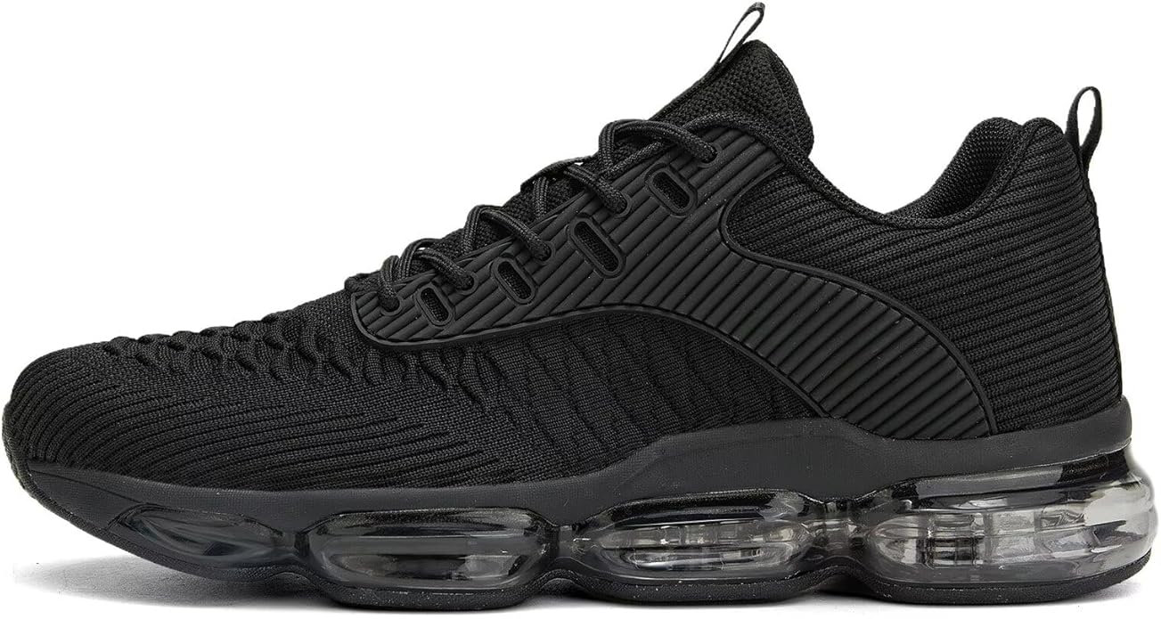 Mens Running Shoes Air Low Top Comfort Walking Lace Up Sneakers Breathable Fashion Tennis Sport Gym Fitness Cross Trainers