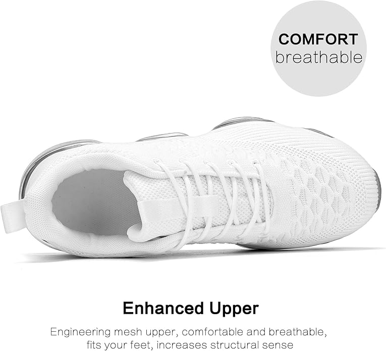Men's Air Cushion Running Shoes Breathable Tennis Fashion Sneakers Non Slip Workout Casual Sport Shoes Gym Training Comfortable Walking Shoes