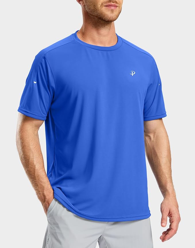 Pudolla Men's Workout Running T-Shirts Lightweight Quick Dry Athletic Gym Shirts for Men Short Sleeve Sport Tee Tops