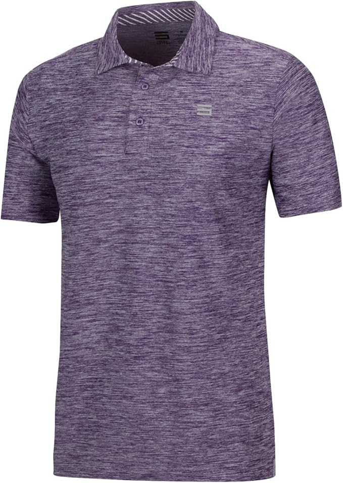 Three Sixty Six Golf Shirts for Men - Dry Fit Short-Sleeve Polo, Athletic Casual Collared T-Shirt