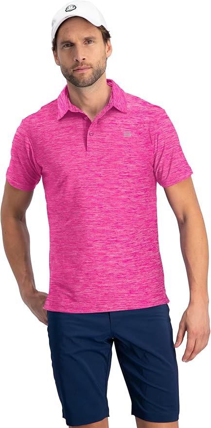 Three Sixty Six Golf Shirts for Men - Dry Fit Short-Sleeve Polo, Athletic Casual Collared T-Shirt