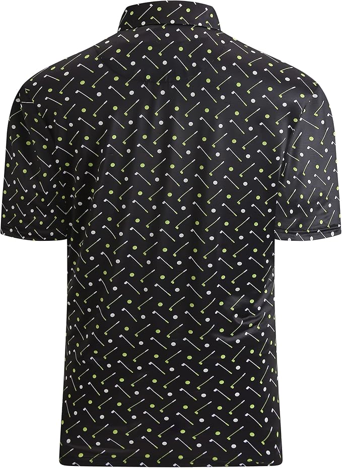 WARHORSEE Golf Polo Shirts for Men Short Sleeve Wrinkle Free 4 Way Stretch Moisture Wicking Performance Collared Tshirts