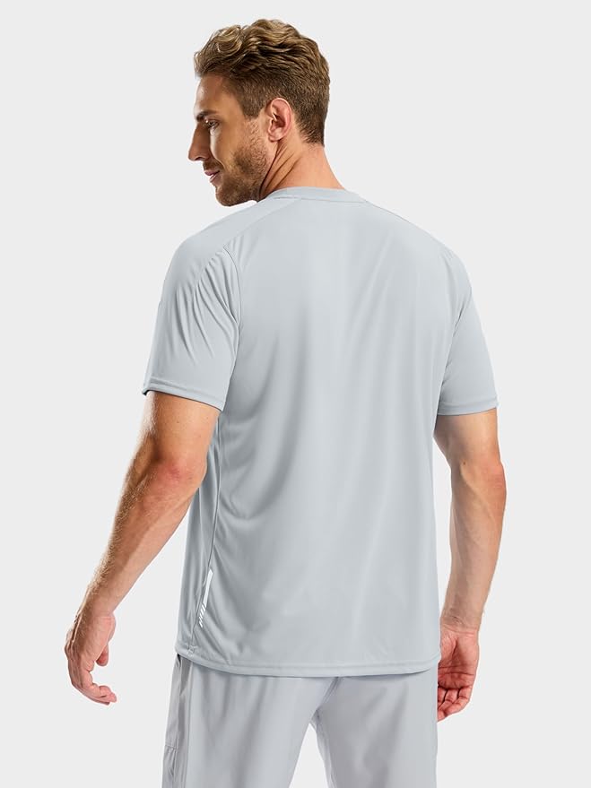 Pudolla Men's Workout Running T-Shirts Lightweight Quick Dry Athletic Gym Shirts for Men Short Sleeve Sport Tee Tops