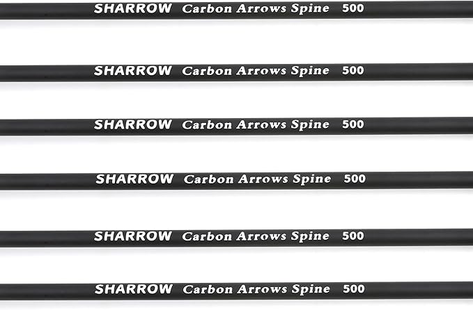 ZSHJGJR 30 Inch Archery Carbon Arrows Hunting Arrows with 4” Turkey Feather Target Practice Arrows Spine 500 for Compound & Recurve &Traditional Bow 6/12pcs