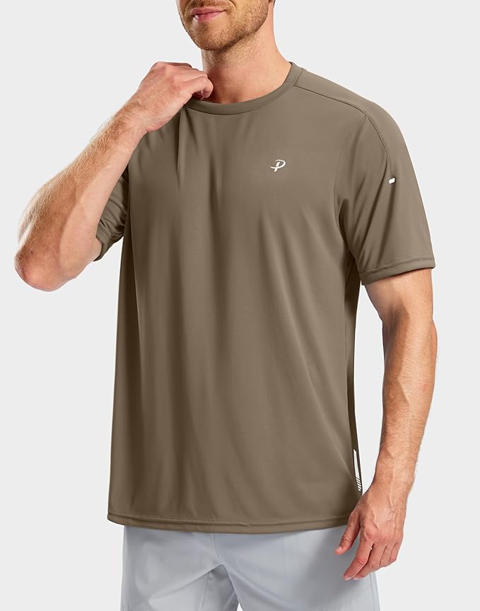 Pudolla Men's Workout Running T-Shirts Lightweight Quick Dry Athletic Gym Shirts for Men Short Sleeve Sport Tee Tops