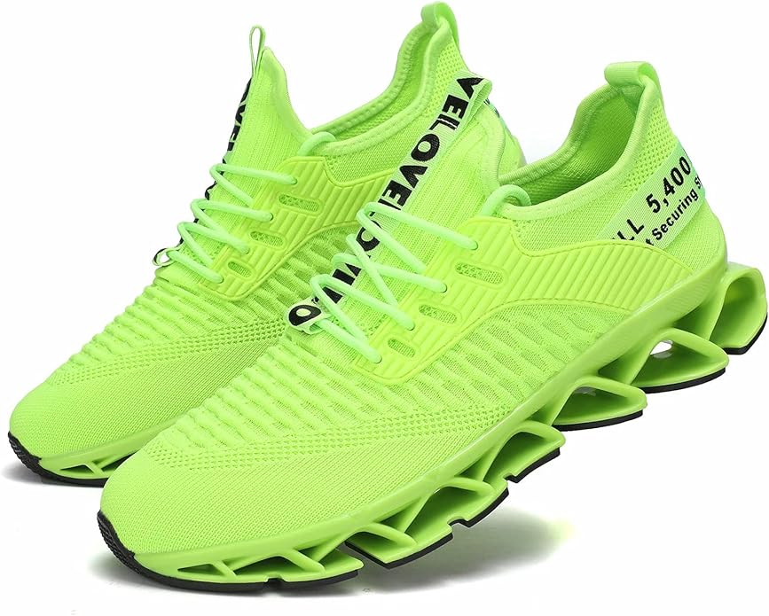 Vooncosir Men's Fashion Sneakers Breathable Mesh Running Shoes Blade Non Slip Soft Sole Casual Athletic Walking Shoes
