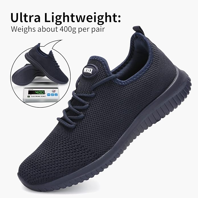 WXQ Men's Running Shoes Comfortable Lightweight Breathable Walking Shoes Mesh Workout Casual Sports Shoes