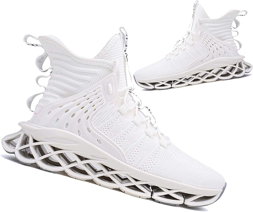 Hello MrLin Men's Running Shoes Non Slip Athletic Tennis Walking Blade Type Sneakers Hip Hop