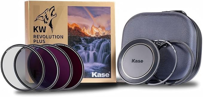 Kase 55mm KW Revolution Plus Master Kit, Includes CPL, ND8/64/1000, Inlaid Ring, Front Lens Cap, Filter Bag, 3D Tool, Suitable for Long-Exposure Landscape Video Shooting