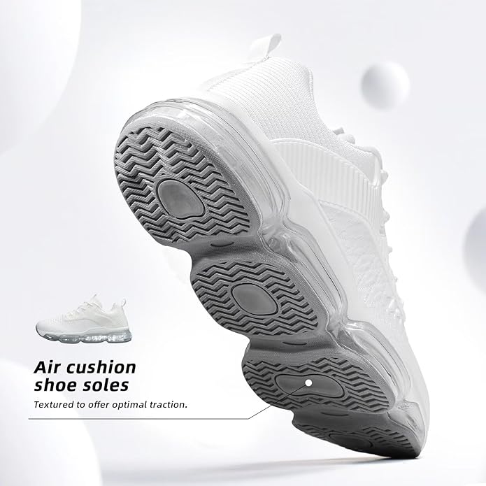 Mens Running Shoes Air Low Top Comfort Walking Lace Up Sneakers Breathable Fashion Tennis Sport Gym Fitness Cross Trainers