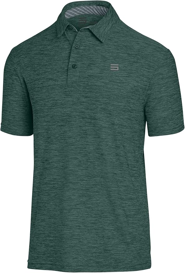 Three Sixty Six Golf Shirts for Men - Dry Fit Short-Sleeve Polo, Athletic Casual Collared T-Shirt