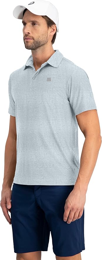 Three Sixty Six Golf Shirts for Men - Dry Fit Short-Sleeve Polo, Athletic Casual Collared T-Shirt