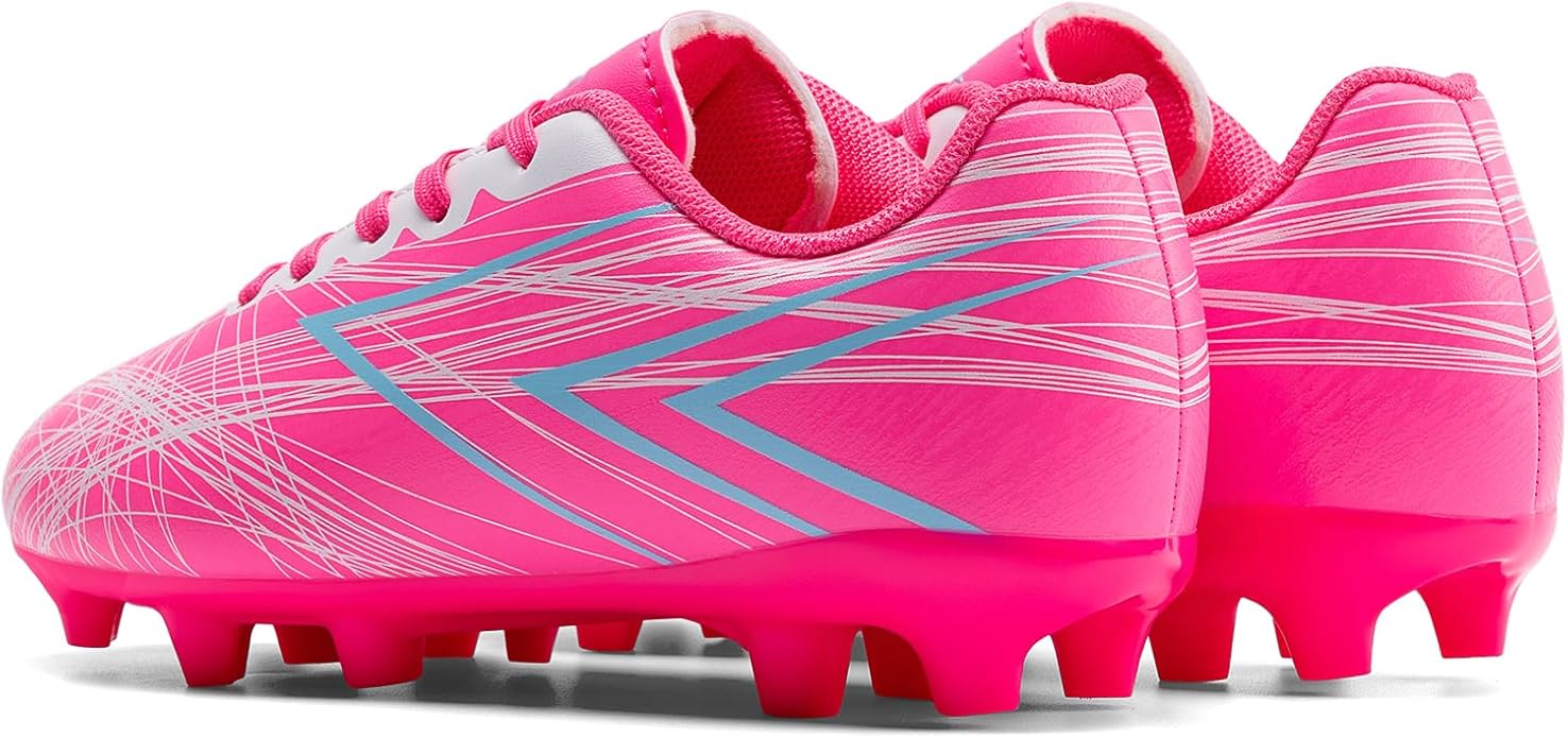 DREAM PAIRS Boys Girls Soccer Cleats Kids Youth Firm Ground Football Shoes for Little/Big Kid