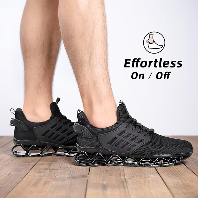 Mens Slip on Walking Running Shoes Blade Tennis Casual Fashion Sneakers Comfort Non Slip Work Sport Athletic Trainer