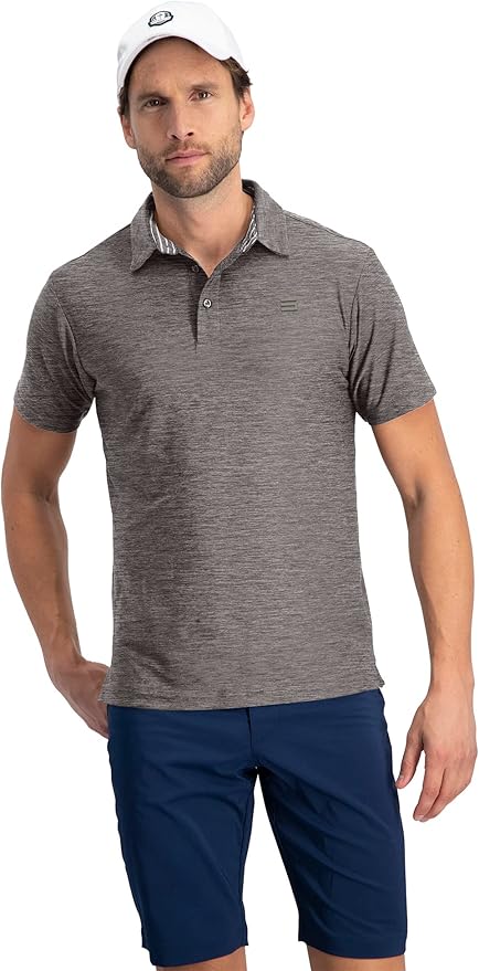 Three Sixty Six Golf Shirts for Men - Dry Fit Short-Sleeve Polo, Athletic Casual Collared T-Shirt