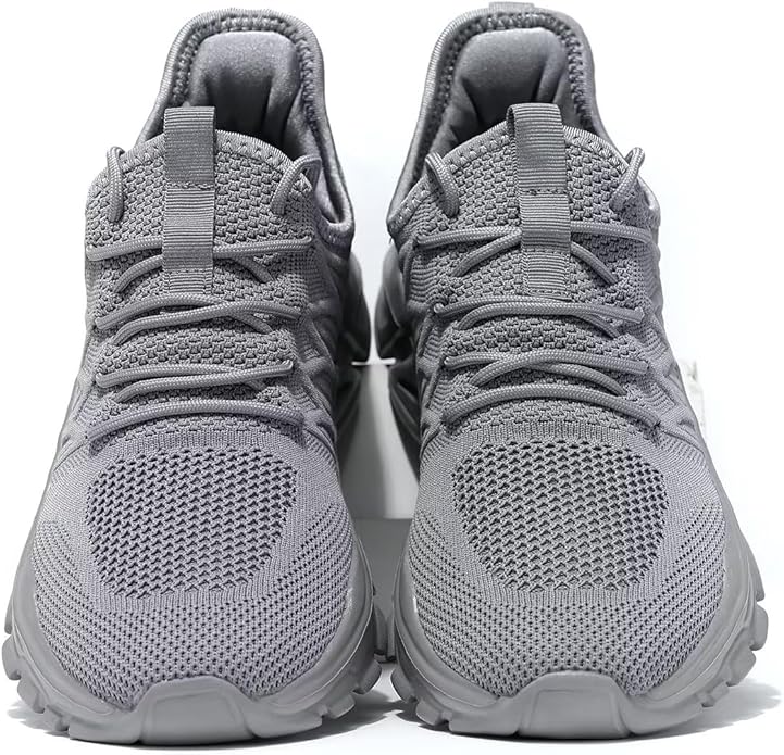 Mens Slip On Running Shoes Athletic Walking Trainers Lightweight Breathable Mesh Tennis Sneakers