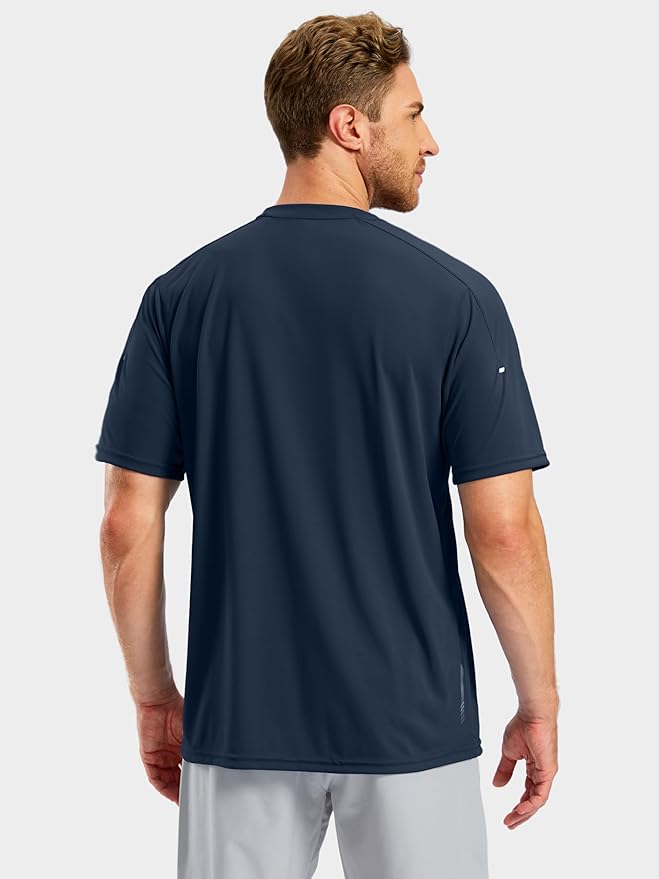 Pudolla Men's Workout Running T-Shirts Lightweight Quick Dry Athletic Gym Shirts for Men Short Sleeve Sport Tee Tops