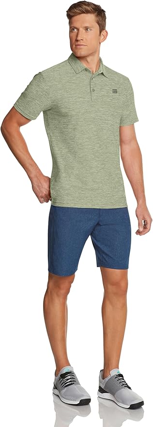Three Sixty Six Golf Shirts for Men - Dry Fit Short-Sleeve Polo, Athletic Casual Collared T-Shirt