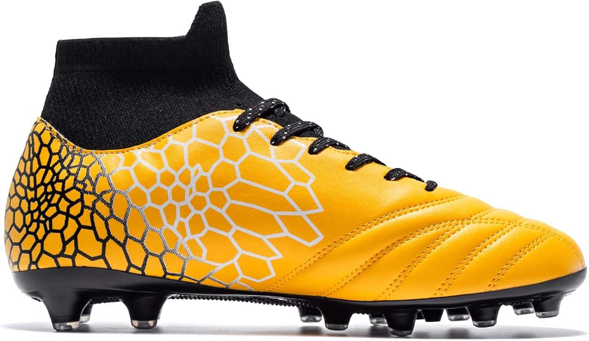 Boys Girls Soccer Cleats Youth Training Football Cleats High-top Soccer Shoes for Little/Big Kid
